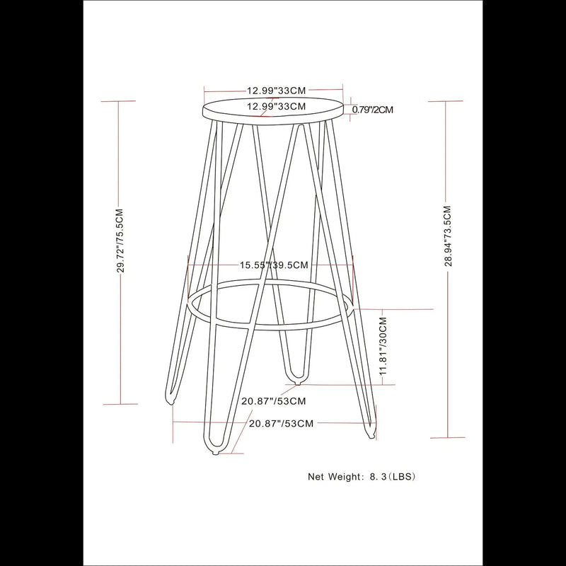 Simeon - Multifunctional Metal Stool With Wood Seat by Unique Piece Furniture