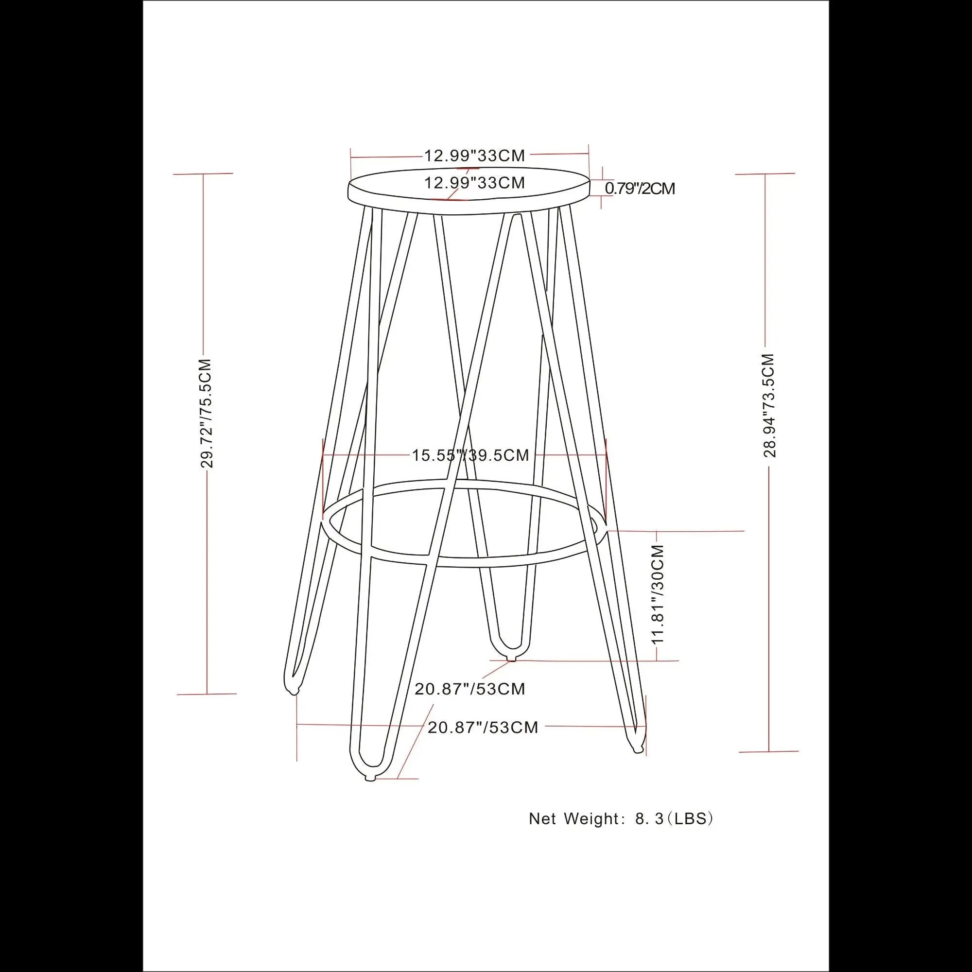 Simeon - Multifunctional Metal Stool With Wood Seat by HouseOfZazla