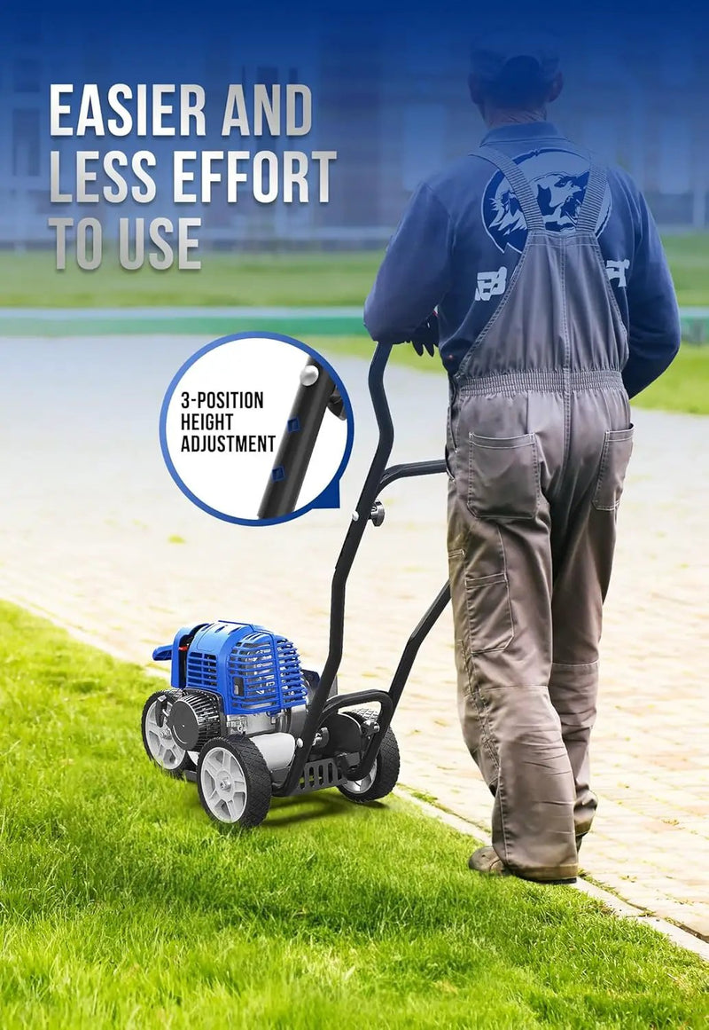 Wild Badger Power Sidewalk Edger Lawn Tool Gas 31cc WB31CCED, Blue by GreenHaven Gardens