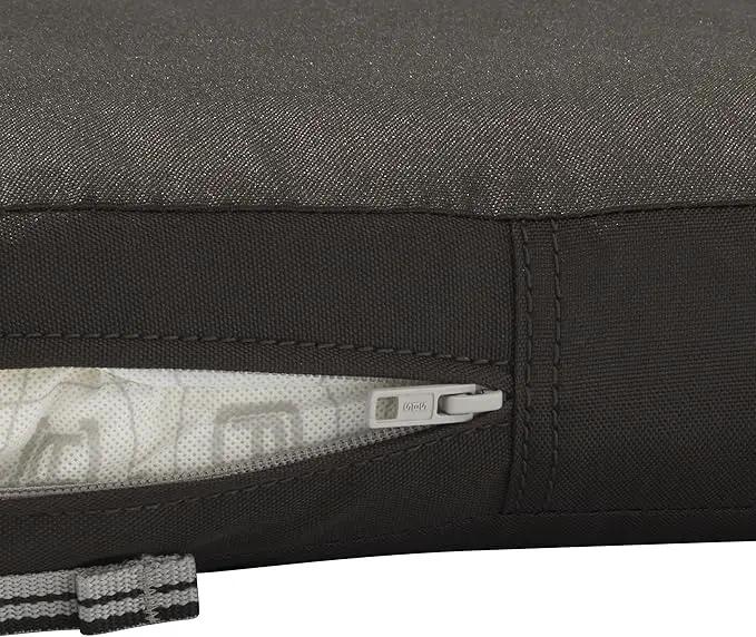 Classic Accessories Ravenna Water-Resistant 21 x 21 x 3 Inch Patio Seat Cushion, Espresso by GreenHaven Gardens