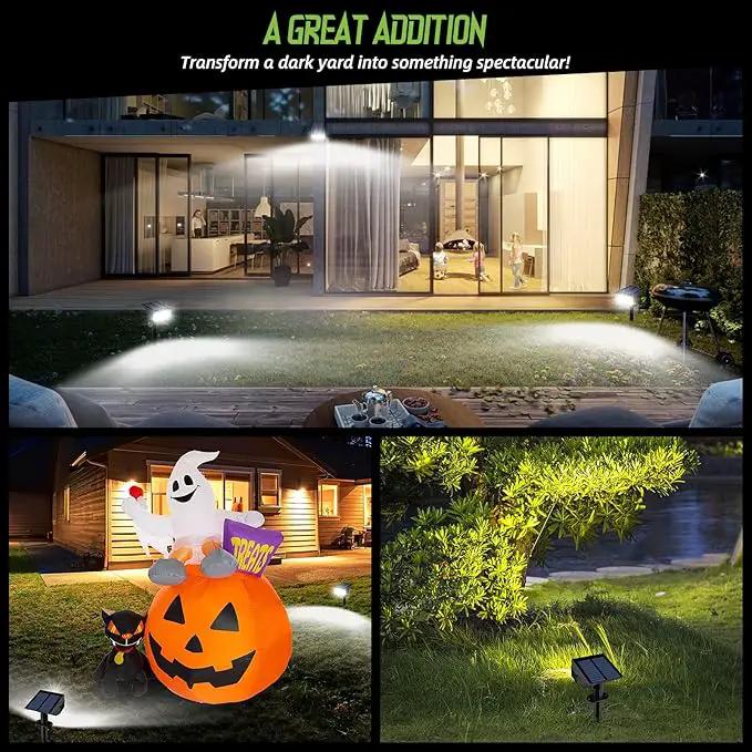 Solar Spot Lights Outdoor Landscape Lights, 50 LEDs Solar Spotlight Outdoor Auto On/Off with 3 Modes, IP67 Solar Outdoor Lights Waterproof Garden Light, 2-in-1 Solar Spotlight for Yard by GreenHaven Gardens