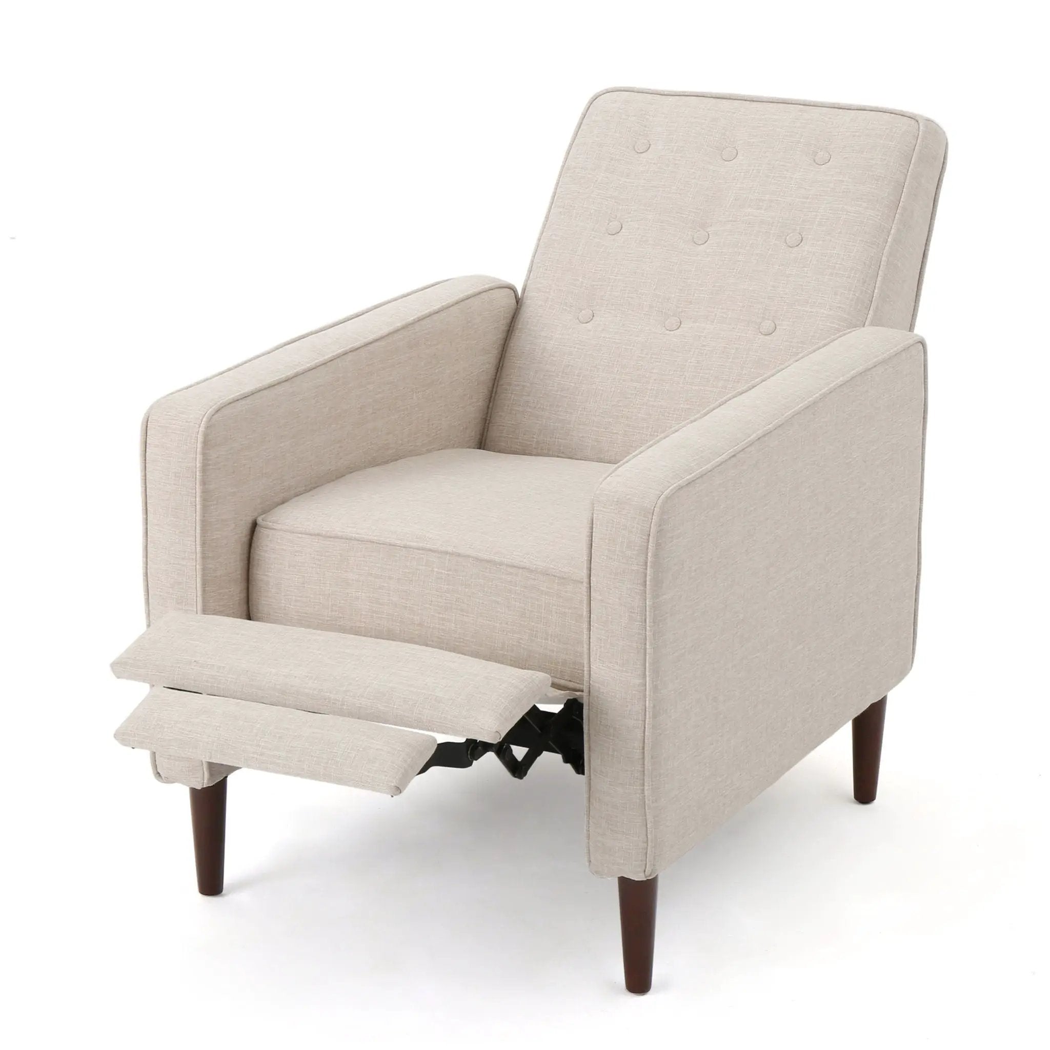 Mid-Century Modern Recliner With Button Tufted Waffle Stitch by HouseOfZazla