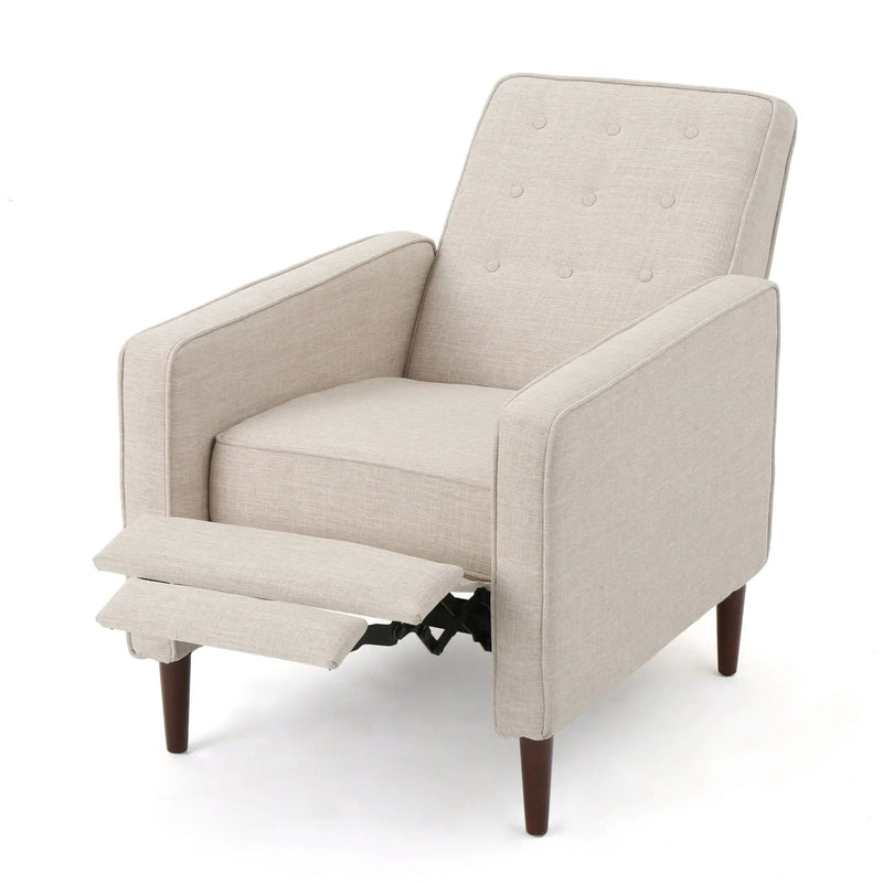 Mid-Century Modern Recliner With Button Tufted Waffle Stitch by HouseOfZazla