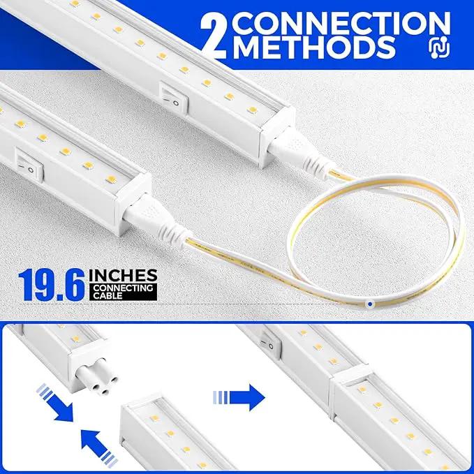 Barrina T5 Grow Lights for Indoor Plants Full Spectrum, 2FT 40W (4 X 10W) Indoor Plant Light with Separate Switch, Linkable Grow Lamp, Indoor Plant Lights for Growth with White Cover, 5000K, 4 Packs by GreenHaven Gardens