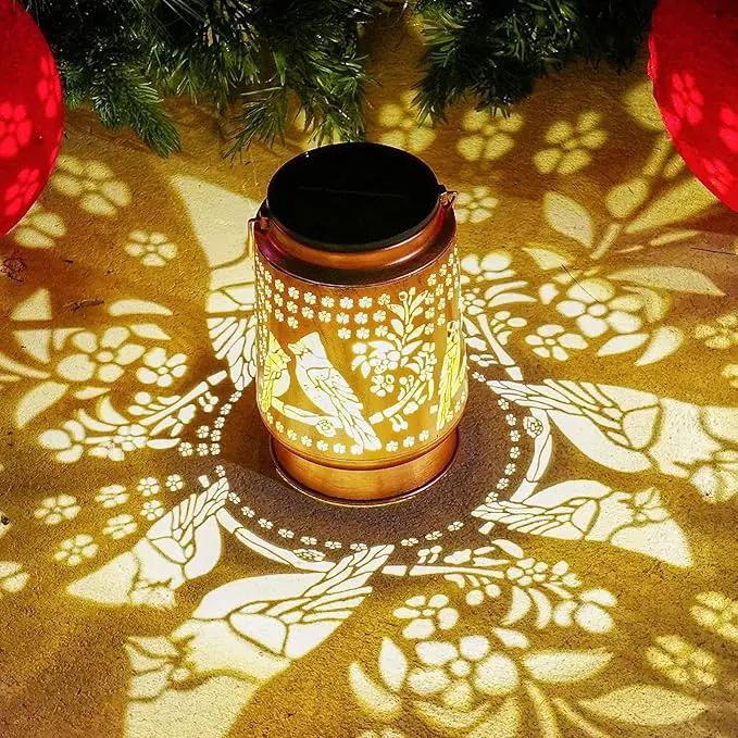 Cardinal Solar Lanterns Outdoor Waterproof, 5.9" Dia, 8.7" H Large Solar Lantern Light with Upgraded 2000mAH Battery, Birthday Gifts for Women Mom Grandma, Garden Decor for Patio Yard Lawn by GreenHaven Gardens