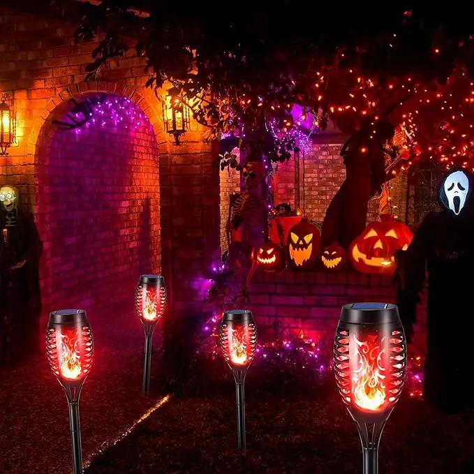 Toodour Solar Torch Flame Lights, 6 Pack Solar Lights Outdoor with Flickering Flame, Waterproof Solar Pathway Lights Landscape Decoration Lighting for Garden, Lawn, Yard, Outdoor Decor - Red by GreenHaven Gardens