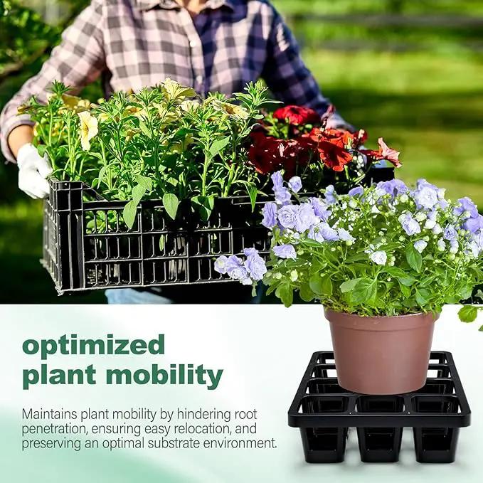 7 Pcs Pot Holder Plant Stands 30 Gallons Large Capacity Outdoor Stands for Pots and Grow Bags Polypropylene Flowerpot for Improved Drainage and Aeration by GreenHaven Gardens