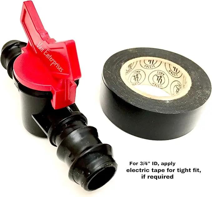 2PK of 5/8" ~ 3/4" ID Ball Valve Hose Barb Connectors for Drip Irrigation Hoses and Aquariums by GreenHaven Gardens