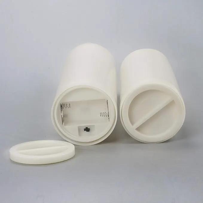 CANDLE CHOICE Waterproof Outdoor Battery Operated Flameless Candles Remote Timer White Tall Plastic Fake Realistic Flickering Electric LED Pillars for Lantern Wedding Christmas Decorations 3”x7” 3PCS by GreenHaven Gardens
