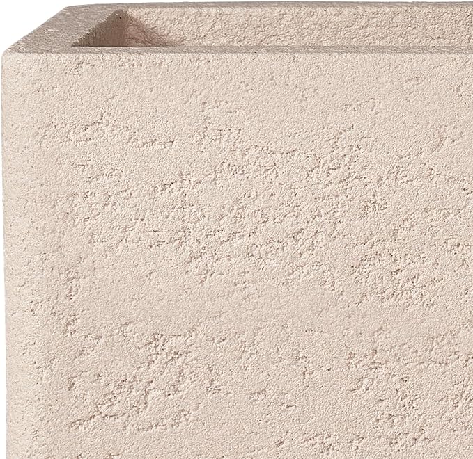 31 Inch Rectangular Concrete Planter,Durable All-Weather Use with Drainage Holes,Large Rectangular Planter for Outdoor Indoor Plants by GreenHaven Gardens