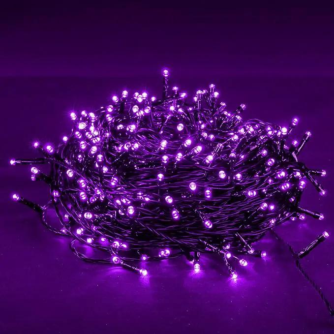 DAZZLE BRIGHT Halloween 300 LED String Lights, 100FT Connectable String Lights with 8 Lighting Modes, Halloween Decorations for Party Carnival Supplies, Indoor Outdoor Yard Garden Decor (Purple) by GreenHaven Gardens