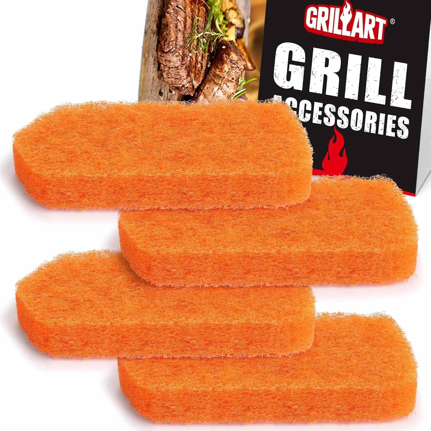 GRILLART Griddle Cleaning Kit for Blackstone, Replacment Scouring Pads(Scour Pads 4PCS) by GreenHaven Gardens