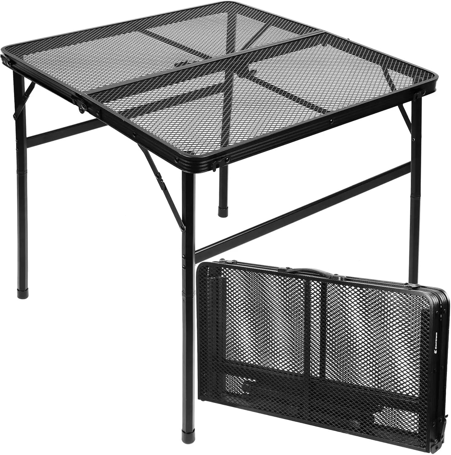 Square Folding Table, Easy for Storage, Compact and Portable Picnic Table for Grill, Outdoor Camping, Garden, Patio, Dining, BBQ, Party, Market and Card Table, 27.2 L×27.2W inches by GreenHaven Gardens
