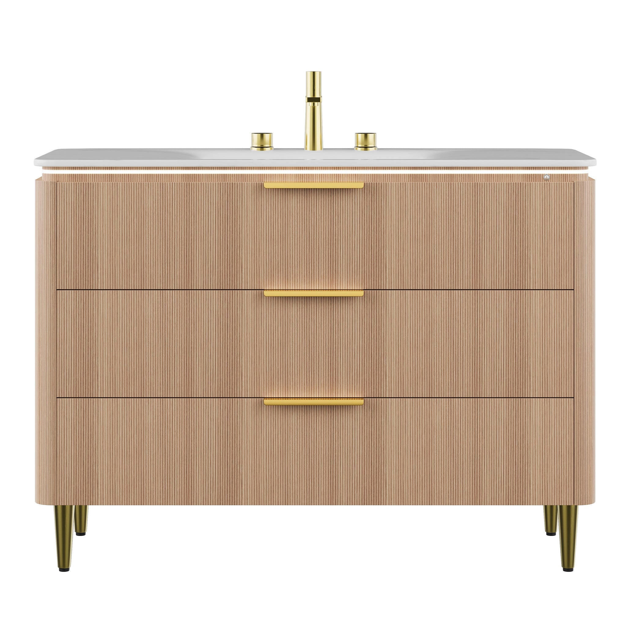 Amara 48'' Bathroom Vanity & Sink with Carrara Finish by HouseOfZazla