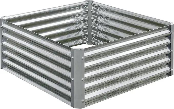 Arrow Sheds GrowIT Galvanized Steel Raised Flower and Plant Bed for The Garden or Greenhouse, 36" x 36" x 17" by GreenHaven Gardens