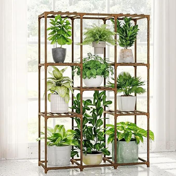 Plant Stand Indoor Outdoor Plant Shelf Tall Plant Stands Hanging Plant Holder Plant Decor Wood Plant Table for Plants in Living Room Garden Balcony by GreenHaven Gardens