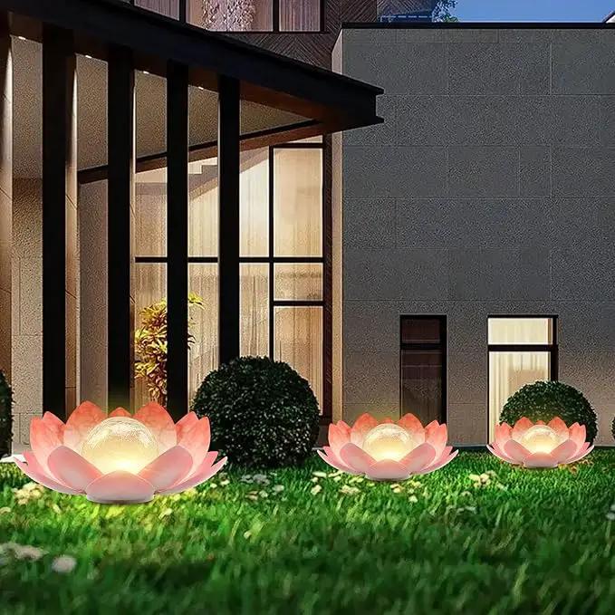 Solar Light Outdoor, Metal Glass Decorative Waterproof Garden Light LED Solar Flower Lights for Patio, Lawn,Walkway,Tabletop,Ground by GreenHaven Gardens