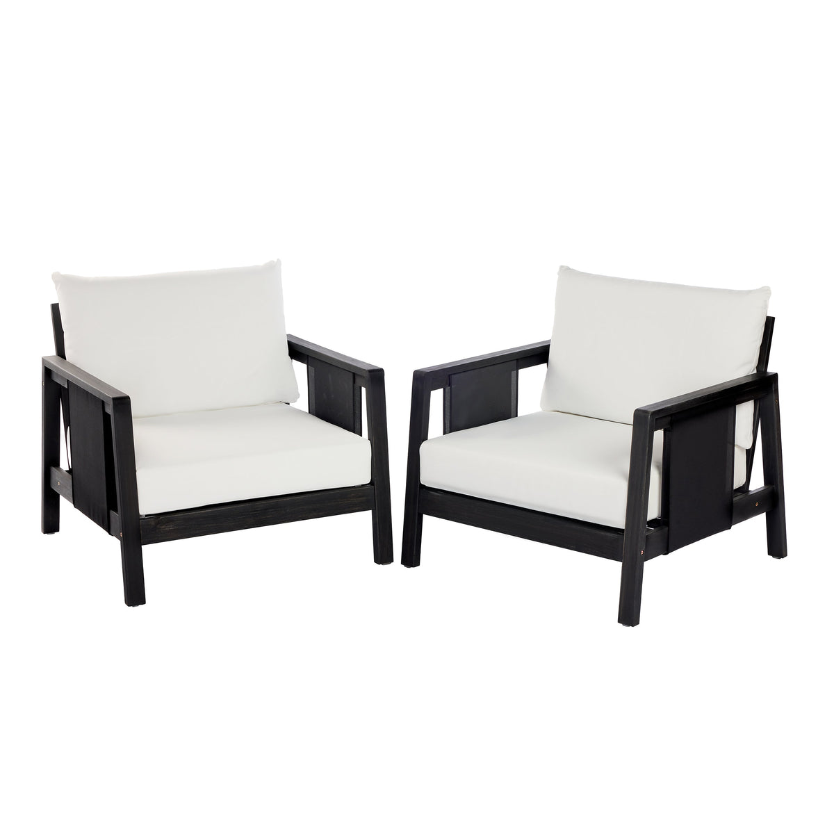 Outdoor Club Chairs (Set of 2) with Diamond-Pattern, photo 4 of 10