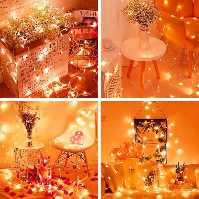 Battery Operated String Lights, 2 Pack With Remote Timer - 8 Modes Waterproof Lights for Bedroom, Garden, Party, Xmas Tree Indoor Outdoor Decorations (Orange, 36) by GreenHaven Gardens