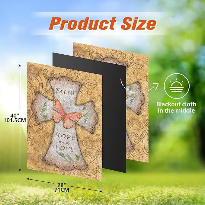 11 Pcs Christian Garden Flag Cross Yard Flags for All Season Christian Welcome Large 28 x 40 Inch Flags Double Sided Print Vertical House Flags Decorations for Home Outdoor Lawn by GreenHaven Gardens