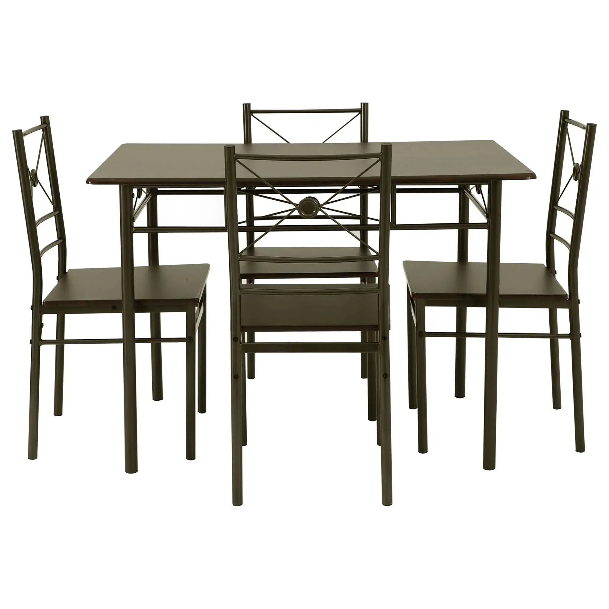 5 Piece Rectangle Dining Set With Tubing Base by HouseOfZazla