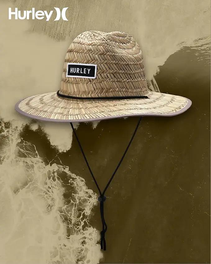 Hurley Men's Straw Hat - Bayside Lifeguard Straw Sun Hat by GreenHaven Gardens