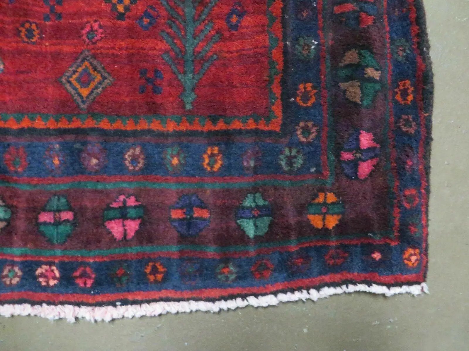 4' X 8' Antique Handmade India Geometric Oriental Wool Rug Veg Dyes Nice by Jewel Rugs