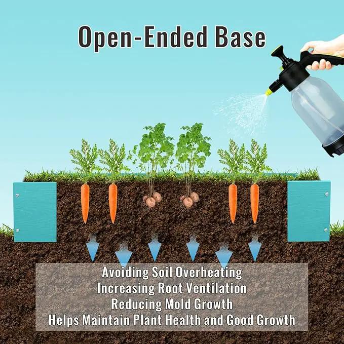 HDPE Raised Garden Bed 47.24 * 24.4 * 9.65 in,Vegetable Planter Bed Outdoor,Elevated Horticulture Planter Bed,Waterproof,Rot-Resistant and Non-Cracking Above Ground Garden Bed(Aruba Blue) by GreenHaven Gardens