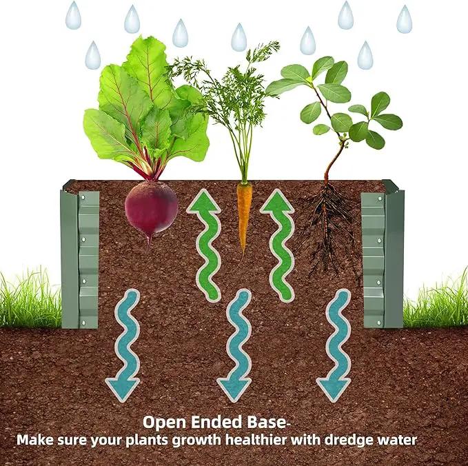 4x4x1ft Metal Raised Garden Bed Kit，Galvanized Garden Bed Box for Vegetables, Flowers, Herbs, and Succulents,120 Gallon Capacity - Green by GreenHaven Gardens