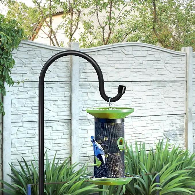 GOFORWILD Shepherd’s Hooks 4 Pack Black, 65 inches Tall, Made of Premium Metal for Garden Decor, Plant Hanger, Lantern Hook, Garden Stake and Wedding Decor, 7016 by GreenHaven Gardens