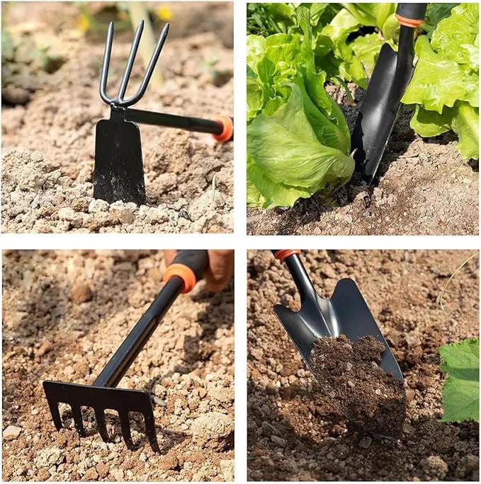 Premium 8-Piece Garden Tools Set – Heavy Duty Carbon Steel with Rust-Proof Coating, Ergonomic Handles, SK-5 Pruning Shears, Waterproof Repotting Mat & Storage Tote Bag – Ideal Gift for Gardeners by GreenHaven Gardens