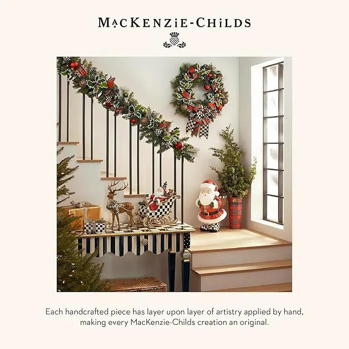 MACKENZIE-CHILDS Galvanized Flower Buckets, Decorative Metal Buckets, Tartastic, Set of 3 by GreenHaven Gardens