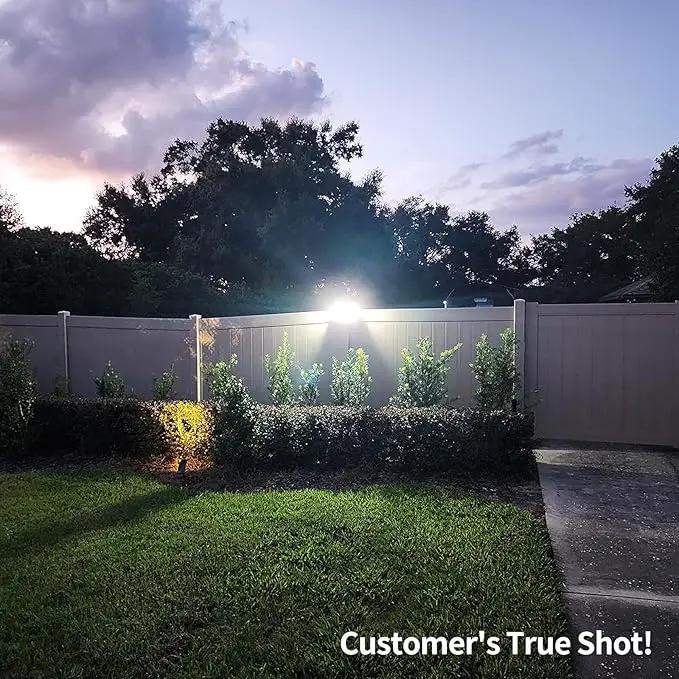 intelamp Solar Flood Lights Outdoor Waterproof, 6000mAh 1200LM Solar Powered Dual Motion Sensor LED Lighting Dusk to Dawn Security Floodlight Exterior with Remote for Outside Garden House Yard Porch by GreenHaven Gardens