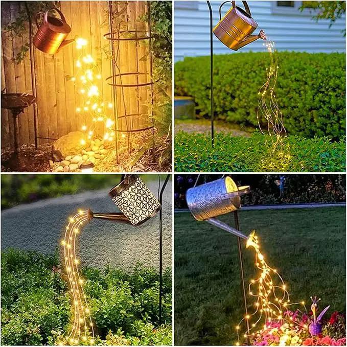 220 LED Solar Firefly Bunch Lights, 8 Flashing Modes, Fairy Copper Wire Waterproof String Lights, Decorative Vine Solar Watering Can Lights, Outdoor Garden Christmas Decor Lights (Warm White) by GreenHaven Gardens