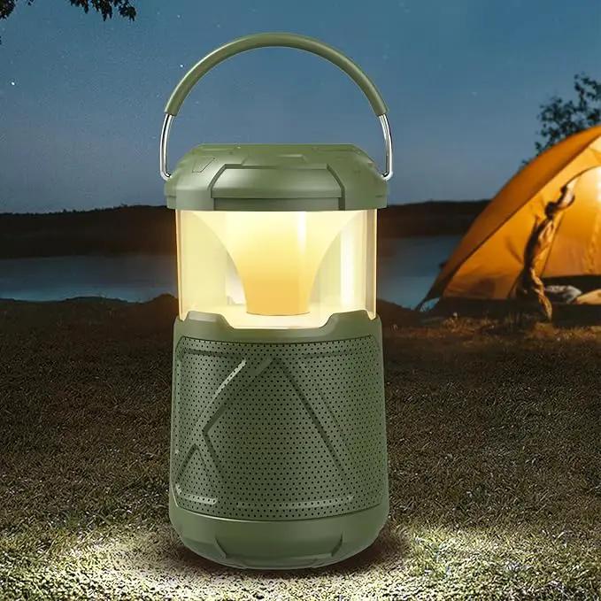 Outdoor Lantern Portable Bluetooth Speaker: IPX6 Waterproof Wireless Speaker with LED Light for Camping Patio Yard Party Hiking Gift for Men Women Father by GreenHaven Gardens