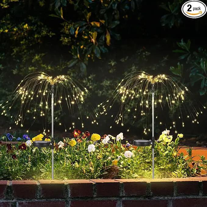 2 Pack Solar Firework Lights 150 LED Create Magical Nights, Waterproof Starburst Fairy Lights for Garden Yard Patio Christmas Romantic Wedding Party Decor(Warm White) by GreenHaven Gardens