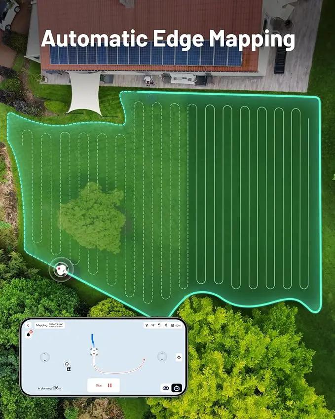 LUBA 2 AWD 3000X Robot Lawn Mower with 4G, Reception 0.75 Acre, Max. 0.89 Acre, All-Wheel-Drive for 80% Slope, UltraSense AI Vision & RTK Automatic Edge Mapping, 1.0"-2.7" Cutting Height by GreenHaven Gardens