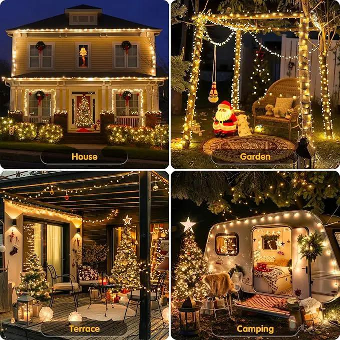 JMEXSUSS 272ft 800 LED Outdoor Christmas Lights, 8 Modes Warm White Christmas Tree Lights Green Wire, Waterproof Led Christmas String Lights for Outside Indoor Xmas Party Tree Decor by GreenHaven Gardens