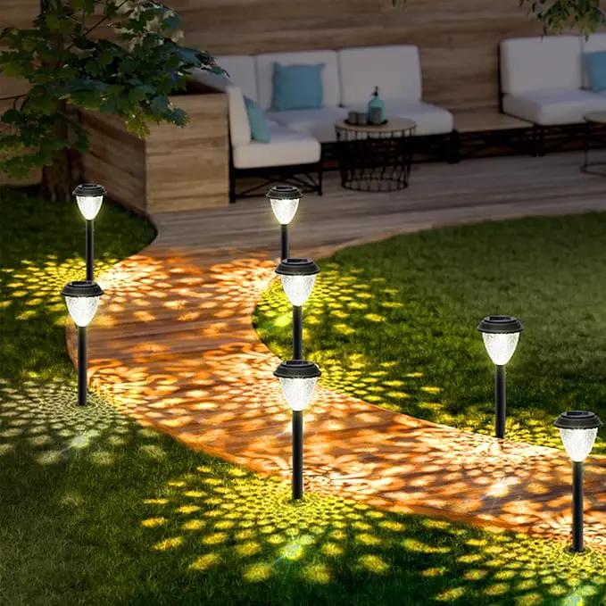 GOODFOEVER Solar Pathway Lights Outdoor, 16 Pack Solar Powered Garden Lights Waterproof, Auto On/Off Solar Yard Light for Lawn Patio Walkway Driveway Decor Landscape Lighting by GreenHaven Gardens