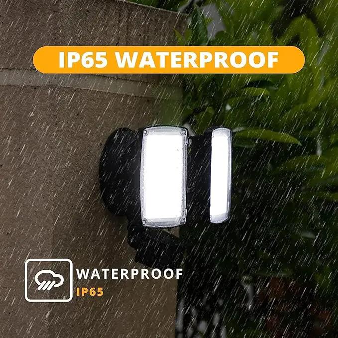 UME 2 Pack 19W LED Flood Light Motion Sensor Outdoor, 2 Adjustable Head, 2000LM, 5000K, IP65 Waterproof, Dusk to Dawn Security Light with Photocell for Exterior,Outside,Garage,House(Black) by GreenHaven Gardens