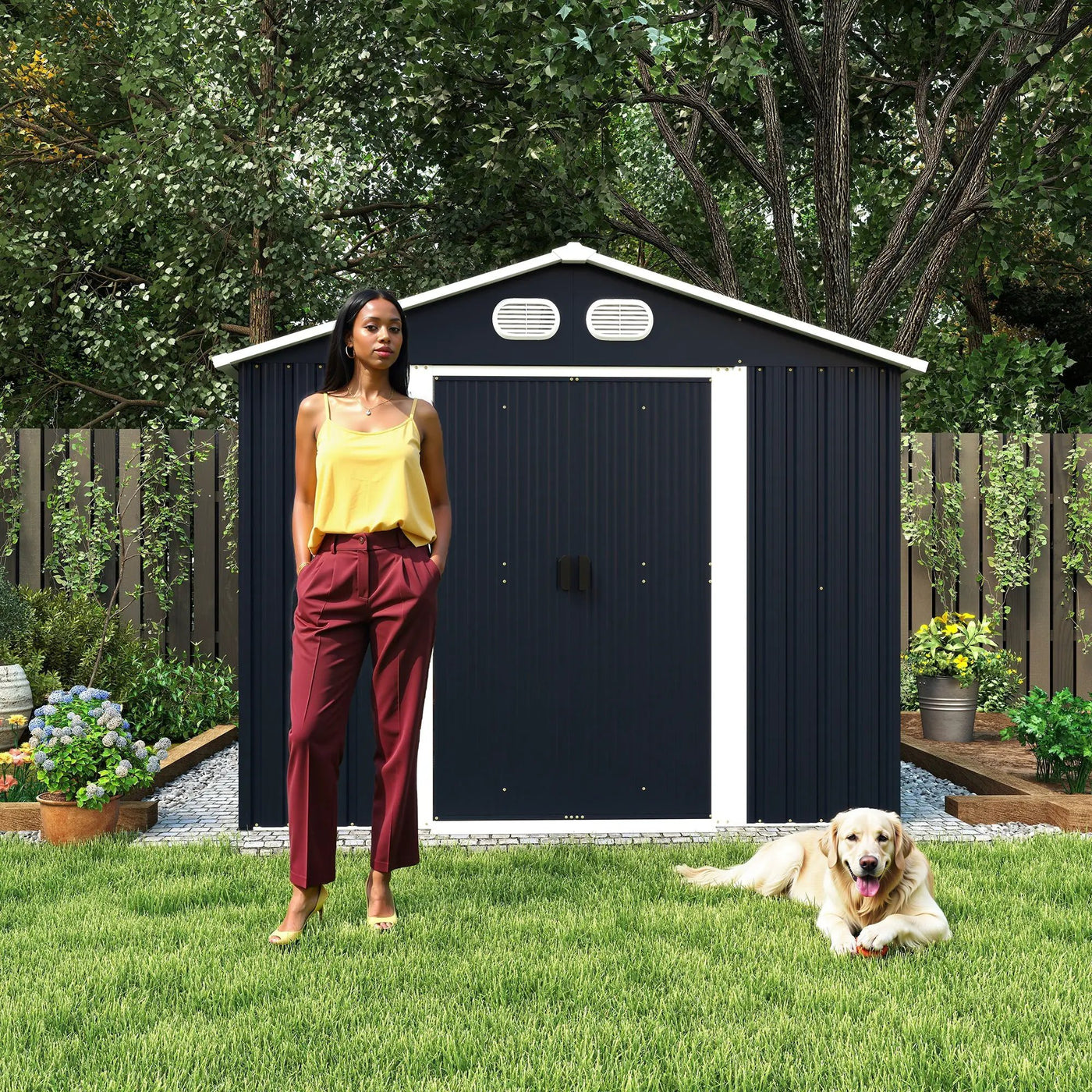 Campcraft 8x12 Ft Outdoor Metal Storage Shed by HouseOfZazla