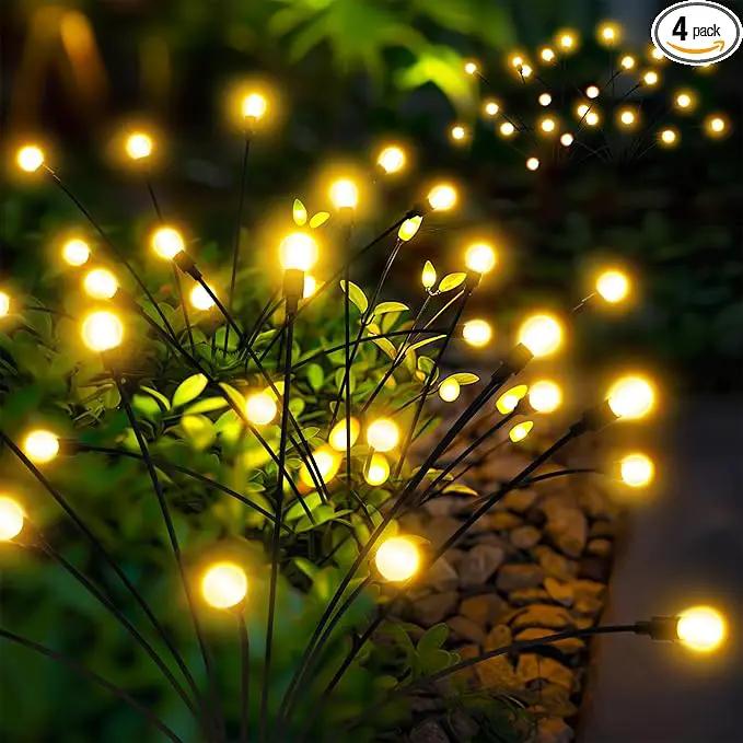 Solar Garden Lights, 40 LED Firefly Garden Lights Solar Outdoor, Solar Lights for Outside Sway by Wind,Solar Lights Outdoor Waterproof for Christmas Yard Patio Pathway Decoration (4 Pack) by GreenHaven Gardens