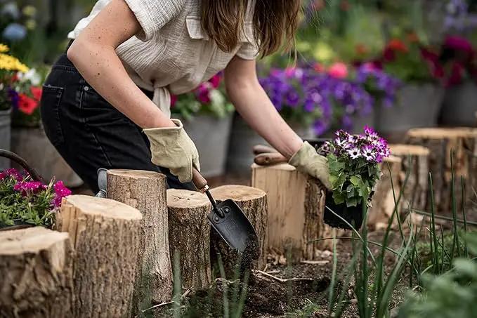 Barebones Spade Hand Trowel - Gardening Hand Tools - Stainless Steel Spade Shovel - Premium Quality Garden Spade - Japanese Garden Tool - Multipurpose Tool (Black/Walnut) by GreenHaven Gardens