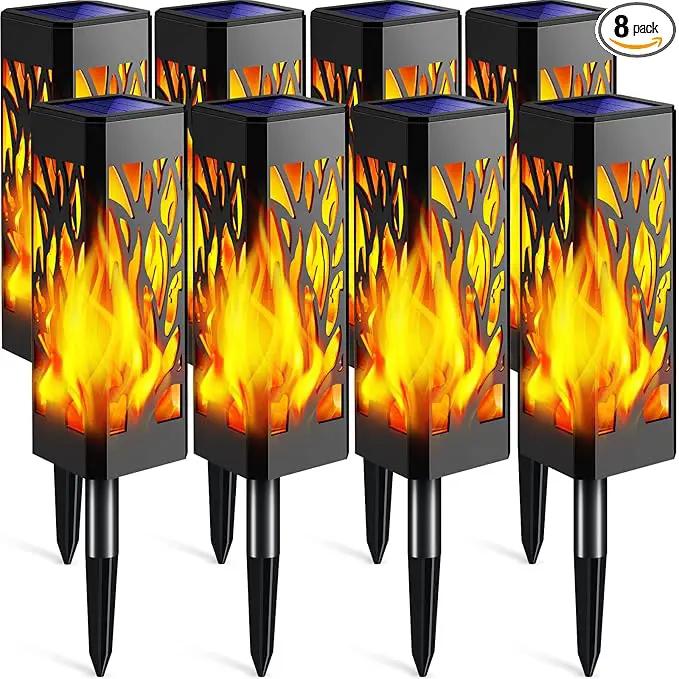 TomCare Flickering Flames Pathway Lights Solar Powered Decorative Garden Waterproof Torch Outdoor Landscape Lighting for Yard Patio by GreenHaven Gardens