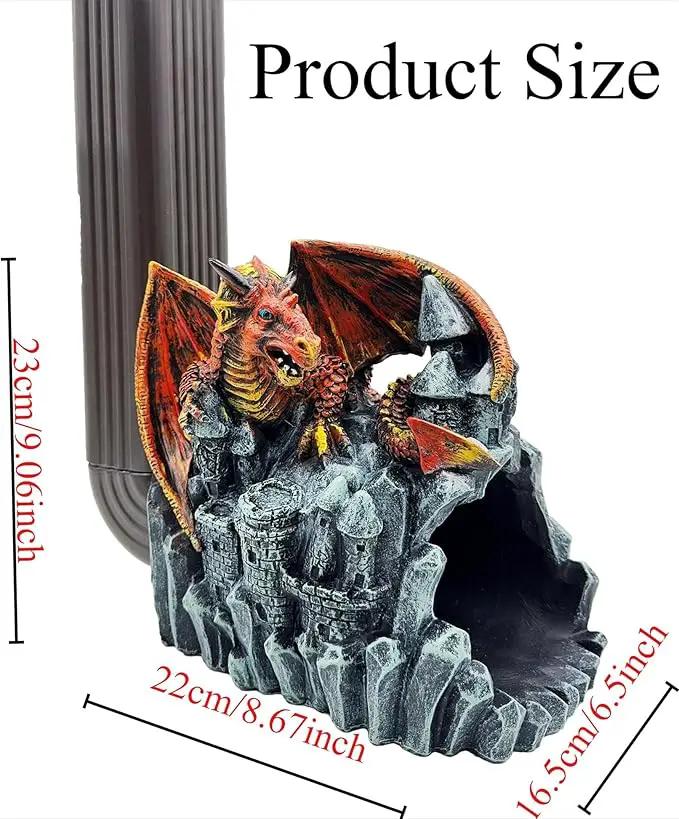Dragon Statue Gutter Downspout Extender,Garden Outdoor Decor Sculpture,Gutter Diverter Rain, Splash Block,Eco-Friendly Resin, Decorative Gutter Extension Downspout, Ideal for 3"x4" Downspouts by GreenHaven Gardens