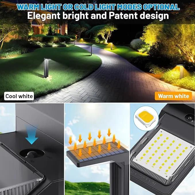 Sunvivo Solar Pathway Lights,2 Modes(Cool White or Warm White),Bright Solar Path Lights Outdoor Waterproof,Perfect Elegant Guide Light or Deco for Yard,Garden,Lawn,Sideway,Driveway,Walkway (2Pack) by GreenHaven Gardens