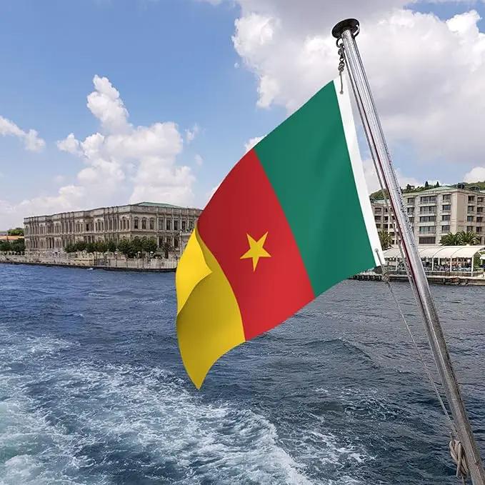 Cameroon Cameroonian Flag Garden Yard House 2x3 ft Flags Double Sided Print Banner Indoor Outdoor Party Home Decorations for Boat Dorm House Balcony by GreenHaven Gardens
