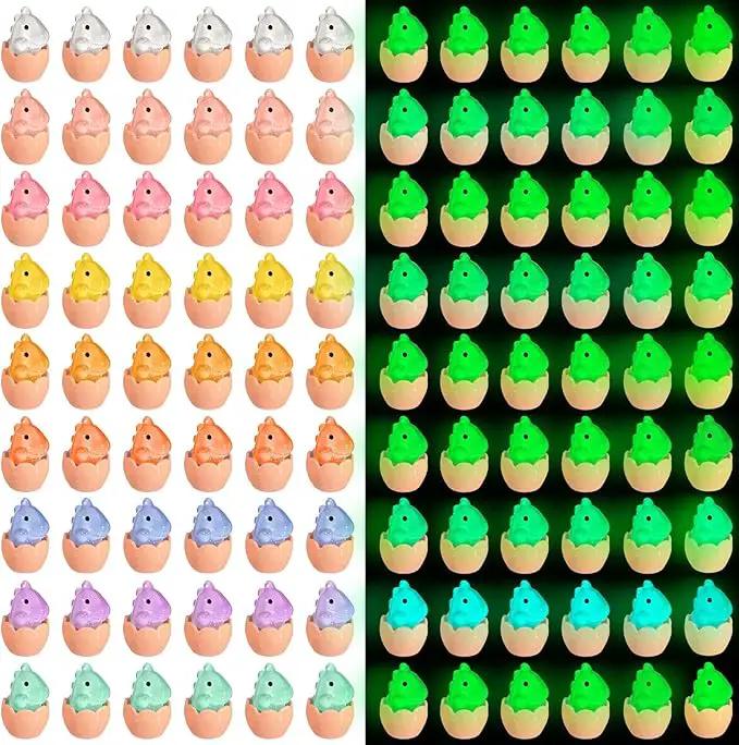 Libima 100 Pcs Mini Resin Luminous Dinosaur Figures Glow in The Dark Dinosaur Miniatures Resin Tiny Animal Figurines for Fairy Landscape Garden Aquarium Dollhouse Decor by GreenHaven Gardens