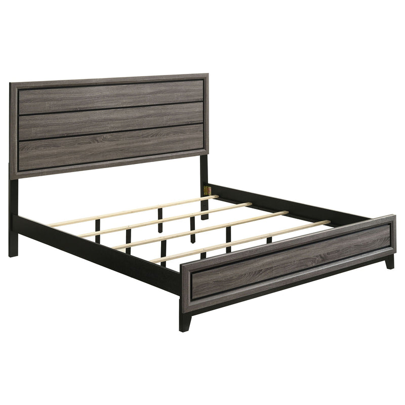 Watson Wood Eastern King Panel Bed Grey Oak by Unique Piece Furniture