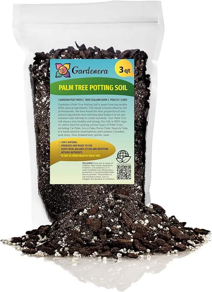 Palm Tree Potting Mix - The Ultimate Soil for Strong and Healthy Palms - Top Choice for Palm Tree Growers [3 Quart Bag] by GreenHaven Gardens